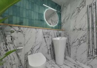 Schwarze Ersatzbürstenkopf für Toilettenbürsten Mateo