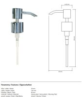 Spare Pump for Glass Soap Dispensers - Mateo Collection