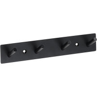 Hakenleiste mit 4 Handtuchhaken Basic schwarz