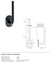 Spare Toilet Paper Holder Oval – Screw Mount – Black