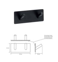 Doppelhaken Basic schwarz
