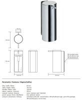 Seifenspender Basic 300 ml – Selbstklebend, Polierter Edelstahl