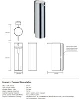 Seifenspender Basic 500 ml – Selbstklebend, Polierter Edelstahl