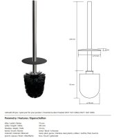 Spare WC Brush with Brushed Handle – Basic Collection