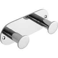 Double Oval Hook – Screw Mount – Polished