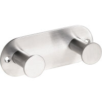 Double Oval Hook – Screw Mount – Brushed