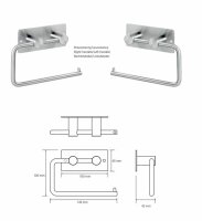 Toilettenpapierhalter ohne Deckel Basic glänzend