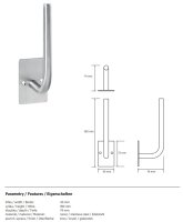 Spare Toilet Paper Holder – Screw Mount – Brushed