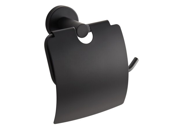 Corby Toilettenpapierhalter mit Abdeckung Harrogate – Schwarz