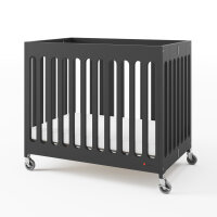 Foundations Boutique Folding Mini Baby Crib – Black