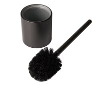 Freistehende WC-Bürstengarnitur, rund, schwarz – Alton by Corby