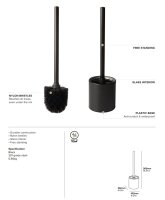 Freistehende WC-Bürstengarnitur, rund, schwarz – Alton by Corby