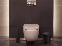 Freistehende WC-Bürstengarnitur, rund, schwarz – Alton by Corby