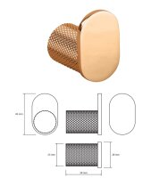 Solara Kleiderhaken – Kupfer-Gold, PVD-glänzend