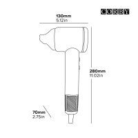 Durham Holder in Schwarz für Skye Haartrockner