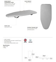 Corby Sutton Ersatz-Bügelbrettbezug – Hellgrau