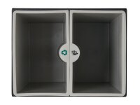 Highland Dual Square Bin with Plastic Inserts