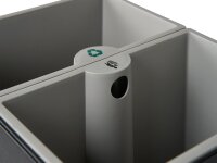 Highland Dual Square Bin with Plastic Inserts