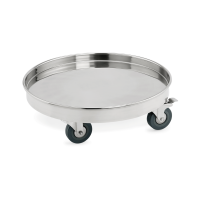 Waste Bin, Ø 43 cm, Chrome nickel steel