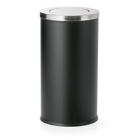 Waste Bin, Ø 38 cm, Chrome nickel steel