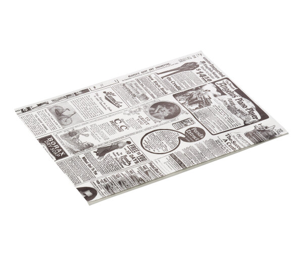 Burgerpapier Times White Set, 25 × 20 cm, Fettpapier, Wrap & Go