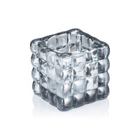Cube Smoke Grey, 8 × 8 cm, Glas