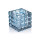 Cube Steel Blue, 9 × 9 cm, Glas