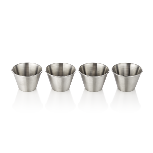 Dip Bowl Set, 80 ml, Set of 4, Chrome nickel steel