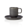 Espresso And Saucer Set, Ø 5.5 cm, Set of 6, Stoneware, One Stone Grey