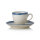 Espresso And Saucer Set, Ø 6.5 cm, Set of 6, Porcelain, Vida Marina