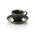 Espresso Cup And Saucer Set, 80 ml, Set of 4, Porcelain, Kuro