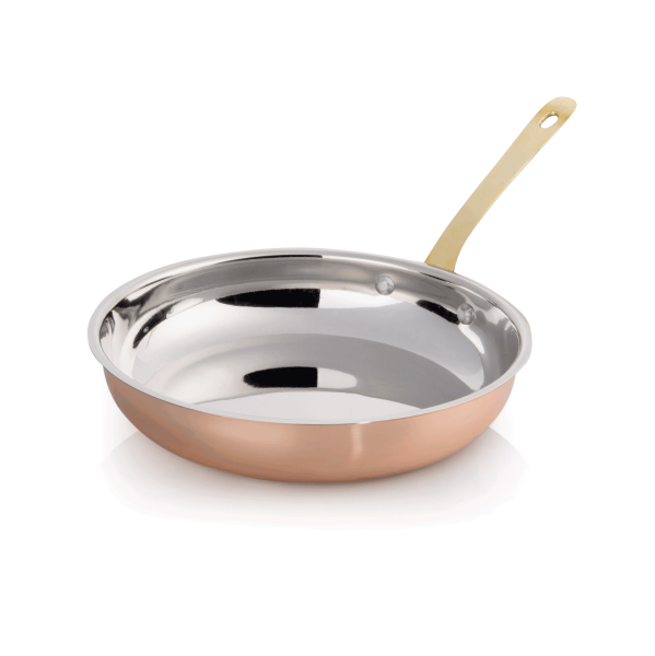 Flambé Pan, Ø 23.5 cm, Chrome nickel steel, Amber