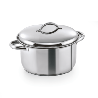 Fleischtopf Mit Deckel, 6 L, Chromnickelstahl, Cookware 19