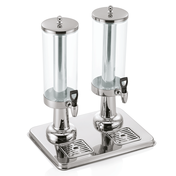 Beverage Dispenser Double, 41.5 × 31.5 × 50 cm, Chrome nickel steel