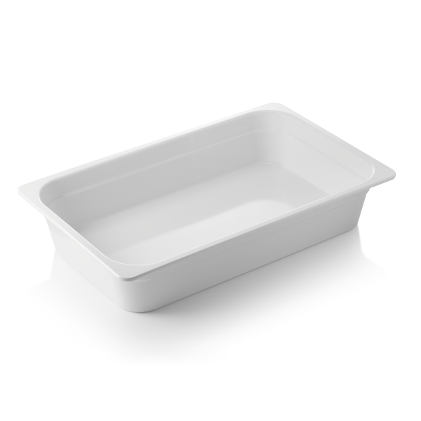 GN Container 1/1, 100 mm, Melamine, GN 65 White