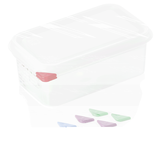 GN Container 1/4 Set, 100 mm, Set of 6, Polypropylene, GN 86
