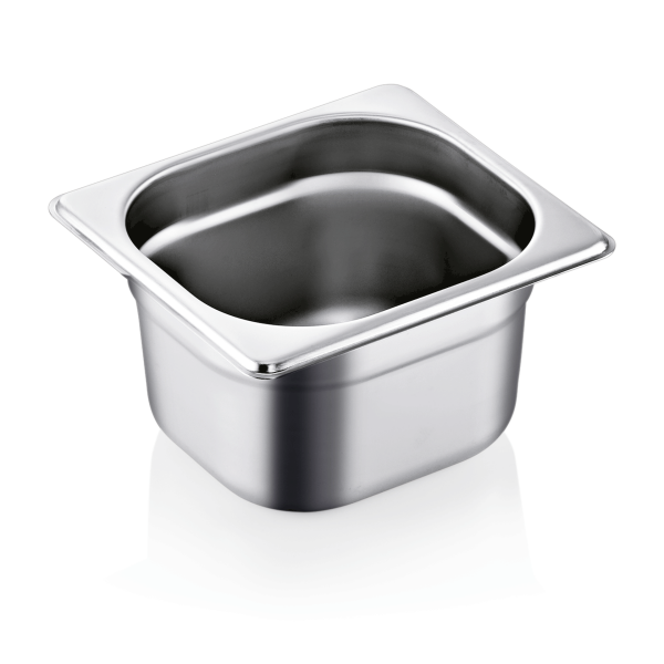 GN Container 1/6, 100 mm, Chrome nickel steel 18/8, GN Select