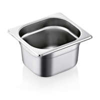 GN Container 1/6, 100 mm, Chrome nickel steel 18/8, GN...