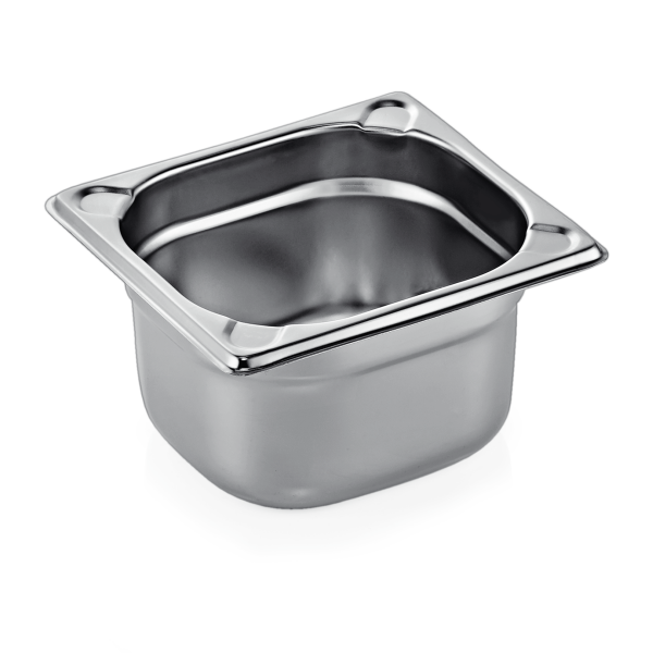 GN Container 1/6, 100 mm, Chrome nickel steel, GN Core