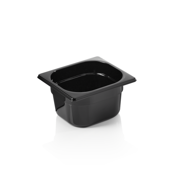 GN Container 1/6, 100 mm, Polycarbonate, GN 96 Black