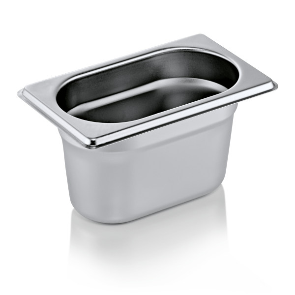 GN Container 1/9, 100 mm, Chrome nickel steel, GN Core