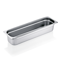 GN Container 2/4, 100 mm, Chrome nickel steel 18/8, GN...