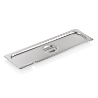 GN Lid With Spoon Recess, GN 2/4, Chrome nickel steel...