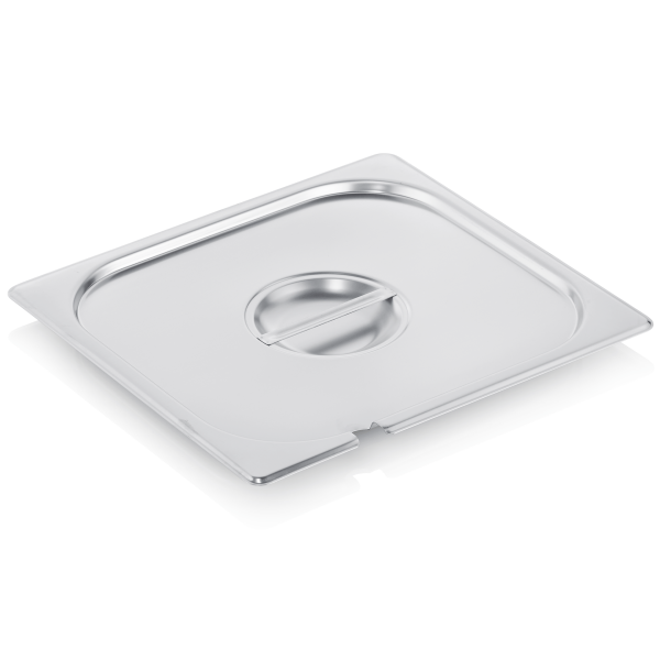 GN Deckel Mit Löffelaussparung, GN 2/3, Chromnickelstahl 18/8
