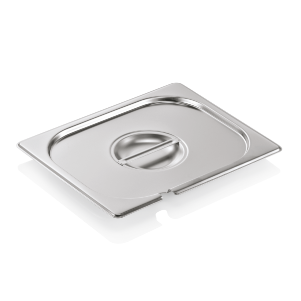 GN Lid With Spoon Recess, GN 1/2, Chrome nickel steel 18/8, GN Select