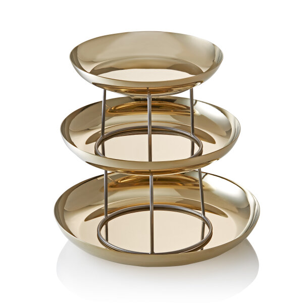 Gourmet Tower Gold, Ø 25/30/35 cm, Chrome nickel steel