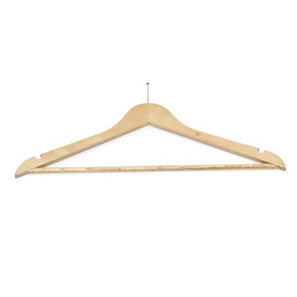 Hotel Hanger Set, 44.5 × 1.2 cm, Set of 5, Wood