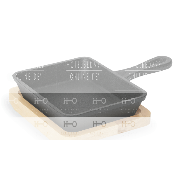 Mini Servierpfanne, 12,5 × 10,5 cm, Holz, Iron Dining
