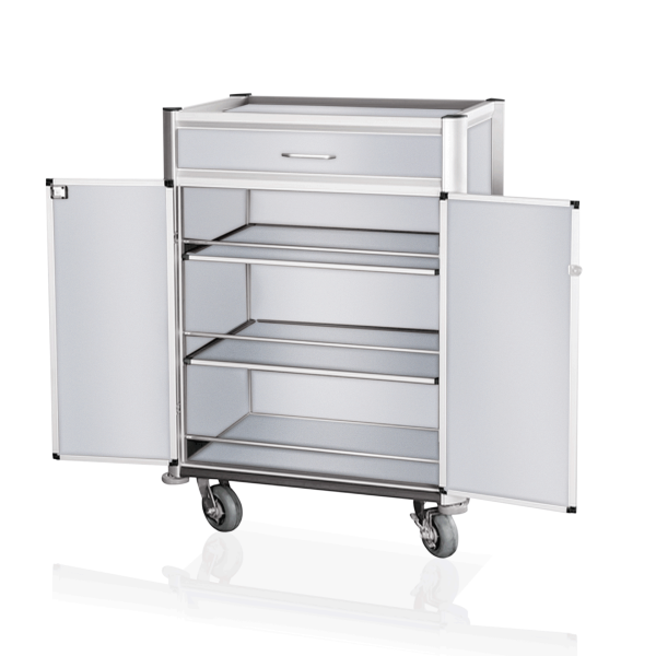 Minibar Servicetrolley, 85 × 60 cm, Aluminium