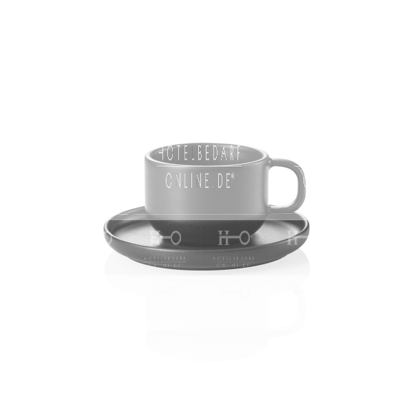 Ober- Und Untertasse Set, Ø 8,5 cm, 6er-Set, Steinzeug, One Midnight
